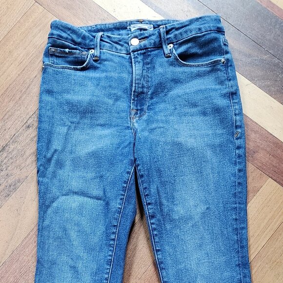 Good American Medium Wash Straight Leg Jeans Size 2/26 - Picture 2 of 16
